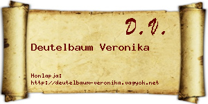 Deutelbaum Veronika névjegykártya